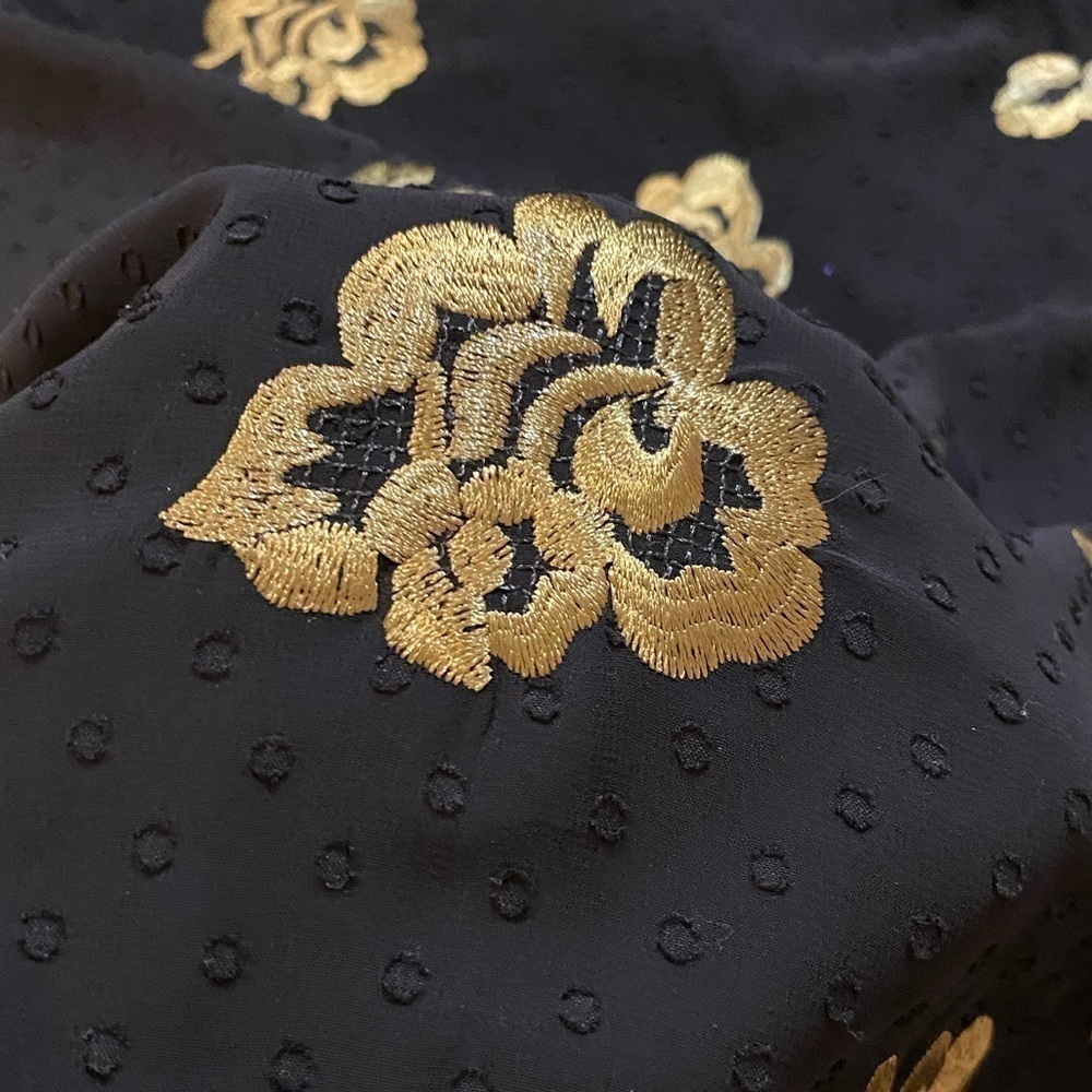 Cabi Limited Edition Floral Embroidered Occasion Dress Black M - Picture 9 of 11